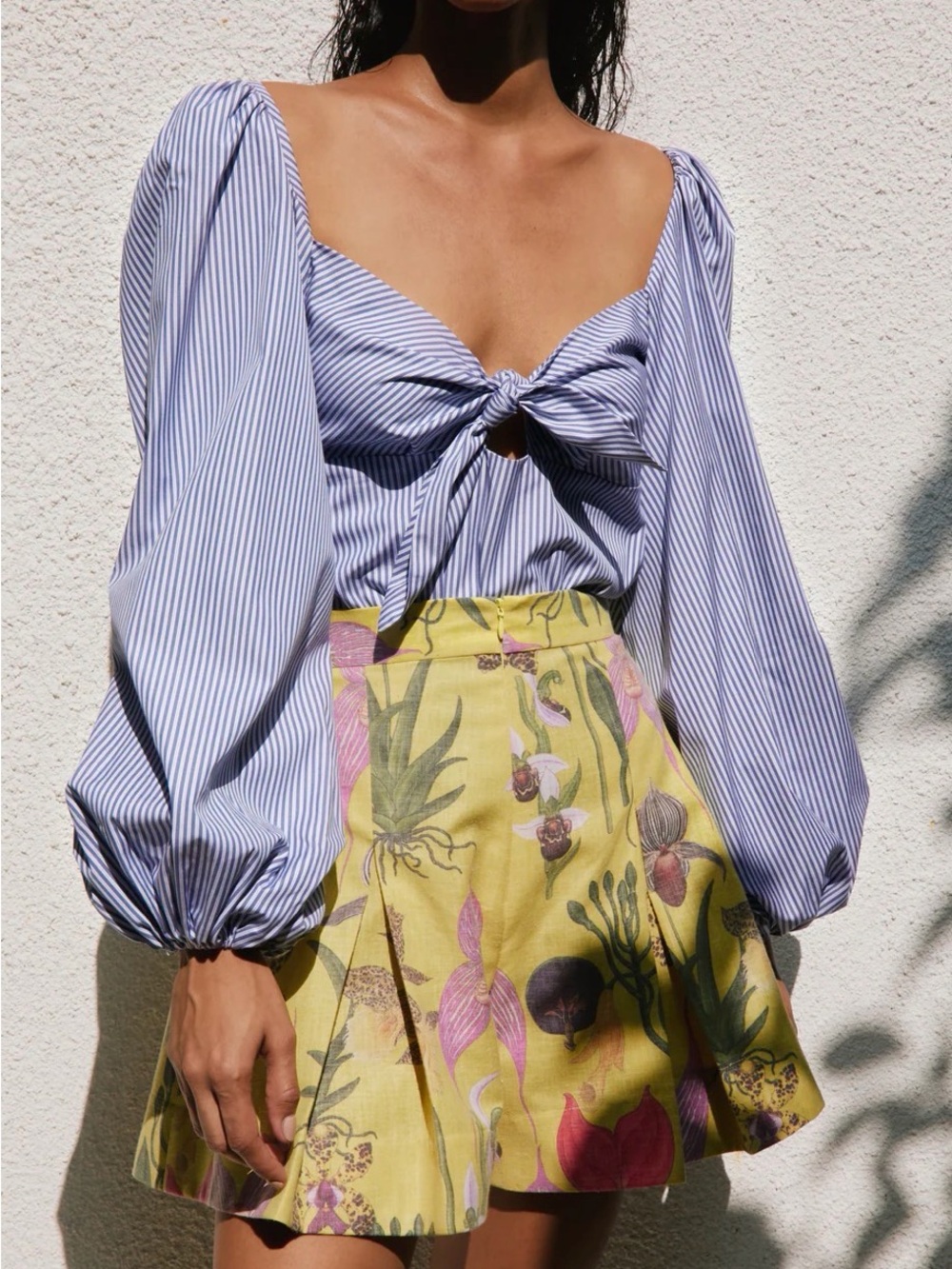 NWT No Pise La Grama Grecia Navy Stripe Top - S - Retail $392